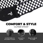 Perri's Leathers Black & White Guitar Strap