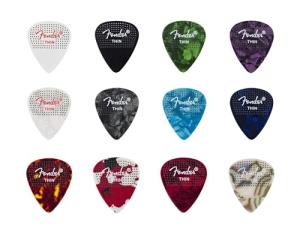 Fender 351 Medium Celluloid Guitar Picks - 12 Pack