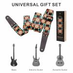 Nefelibata Sunflower Guitar Strap with Leather Ends