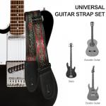 Cobahom Vintage Adjustable Guitar Straps with Picks