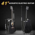 Ktaxon 41-Inch Acoustic Electric Guitar Kit - Black