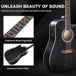 Ktaxon 41-Inch Acoustic Electric Guitar Kit - Black