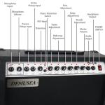 40W Portable Black Guitar Amplifier with Effects