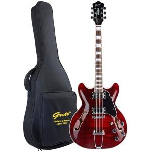 GROTE Jazz Semi-Hollow Electric Guitar with Gig Bag