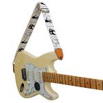 Cute Comic Cat Cotton and Leather Guitar Strap