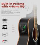 Vangoa 3/4 Acoustic Electric Guitar Kit for Beginners