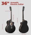 Vangoa 3/4 Acoustic Electric Guitar Kit for Beginners
