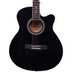 Kadence Frontier Acoustic Electric Guitar - Black EQ
