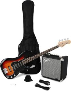 Fender 4-String Bass Guitar Package - Sunburst