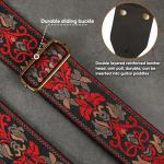 Jacquard Cotton Guitar Strap with Leather Ends