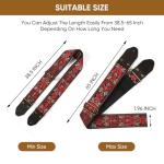 Jacquard Cotton Guitar Strap with Leather Ends