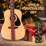 Jacquard Cotton Guitar Strap with Leather Ends