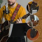 Jacquard Cotton Guitar Strap with Leather Ends