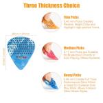 Colorful Non-Slip Guitar Picks Set with Holder