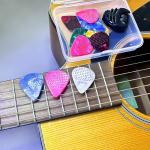 Colorful Non-Slip Guitar Picks Set with Holder