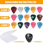 Colorful Non-Slip Guitar Picks Set with Holder