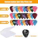 Colorful Non-Slip Guitar Picks Set with Holder