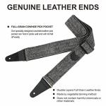 Nefelibata Soft Leather Guitar Strap with Picks