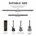 Nefelibata Soft Leather Guitar Strap with Picks