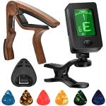 Guitar Capo and Accessories with Tuner Clip
