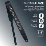 Nefelibata Leather Guitar Strap with Foam Padding