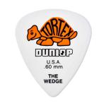 Dunlop Tortex Wedge Picks, White/Orange, .60mm