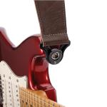 D'Addario Auto Lock Guitar Strap - 2.5" Brown
