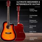 41in Beginner Acoustic Guitar Starter Set - Sunburst