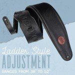 Levy's Leathers Black Bass Guitar Strap