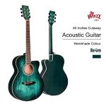 Winzz 40-Inch Blue-Green Acoustic Guitar for Beginners