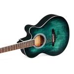 Winzz 40-Inch Blue-Green Acoustic Guitar for Beginners