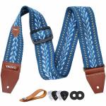 YIKOKO 2-Inch Cotton Guitar Strap with Picks