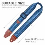 YIKOKO 2-Inch Cotton Guitar Strap with Picks