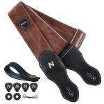 Nefelibata Vintage Soft Vegan Leather Guitar Strap