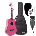 Hola! Music 3/4 Size Acoustic Guitar Bundle, Pink