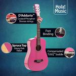 Hola! Music 3/4 Size Acoustic Guitar Bundle, Pink