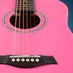 Hola! Music 3/4 Size Acoustic Guitar Bundle, Pink