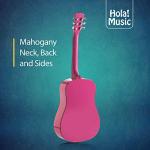 Hola! Music 3/4 Size Acoustic Guitar Bundle, Pink