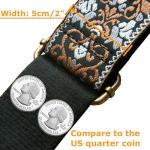 Adjustable 2" Canvas Guitar Strap for Handbags