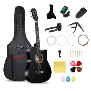 38'' Acoustic Guitar with Bag and Beginner Kit
