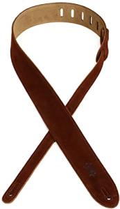 Levy's 2" Brown Suede Leather Guitar Strap
