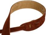 Levy's 2" Brown Suede Leather Guitar Strap