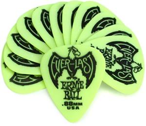 Ernie Ball Everlast Green Guitar Picks, 12-Pack