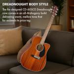 Fender CD-60SCE All Mahogany Acoustic-Electric Guitar Bundle