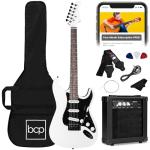 Beginner Electric Guitar Kit with Accessories - White