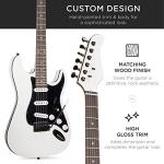 Beginner Electric Guitar Kit with Accessories - White