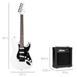 Beginner Electric Guitar Kit with Accessories - White