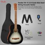 Fender FA-15 Kids Acoustic Guitar Moonlight Burst Bundle