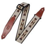 Levy's Tan Jacquard Weave Guitar Strap, Medium