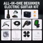 AODSK 39-Inch Electric Guitar Beginner Kit with Amp
